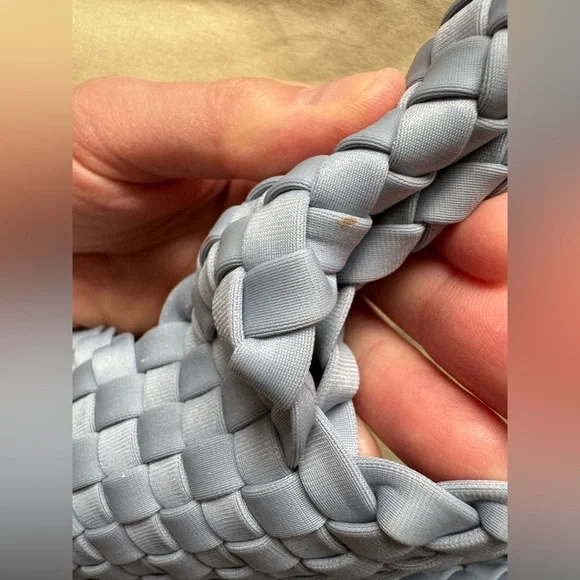 Naghedi Light Blue Woven Tote Bag - Picture 14 of 16